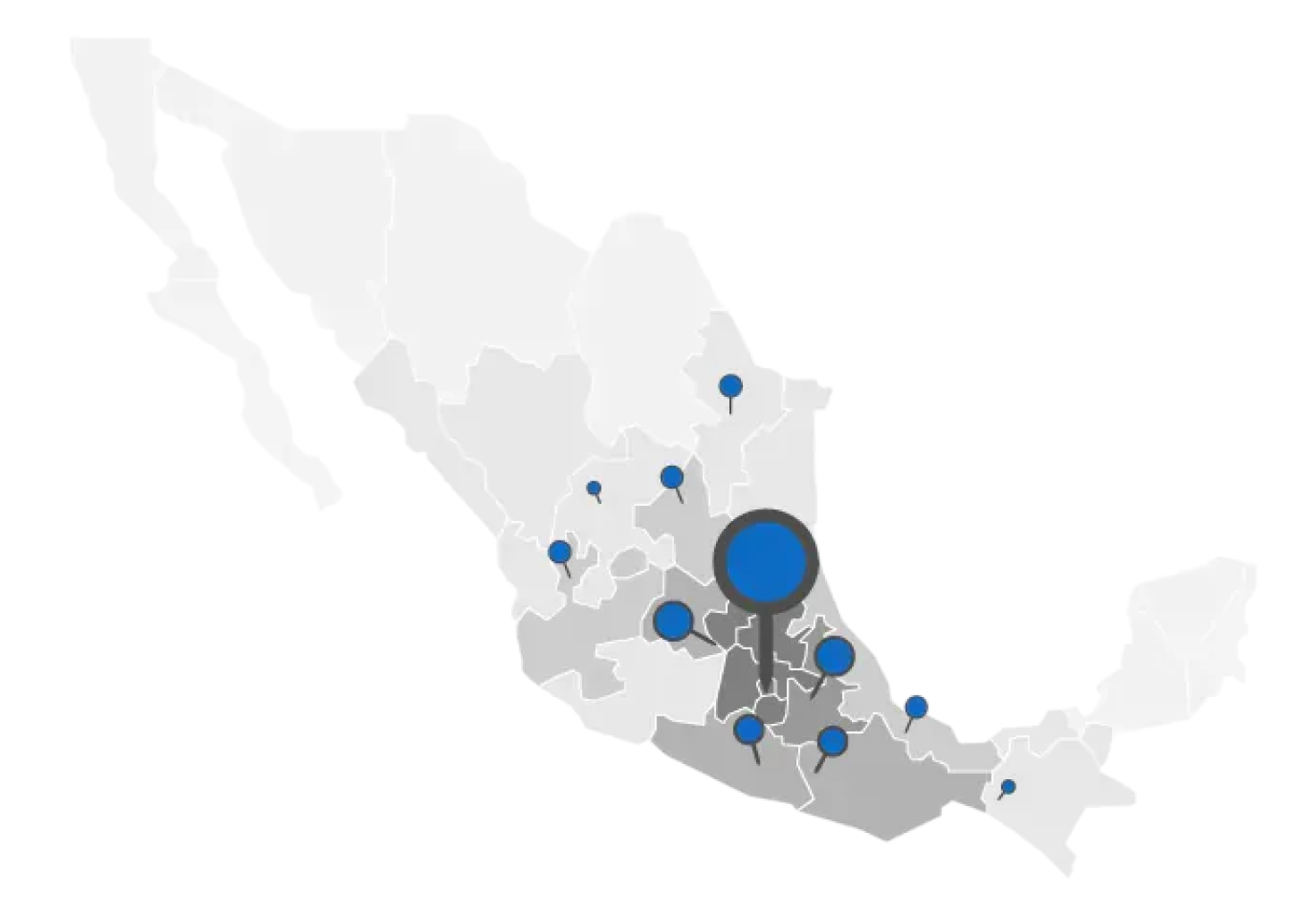 Mapa de distribución México
