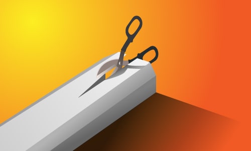 realizar cortes con tijeras para metal en las canaletas Diagrama de la realización de los cortes con tijeras para metal en las canaletas de acuerdo a las medidas correspondientes