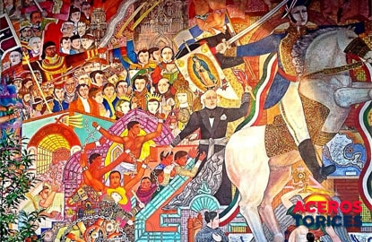 mural representando las cuatro etapas de la independencia Mural donde se representan las cuatro etapas de la independencia de México