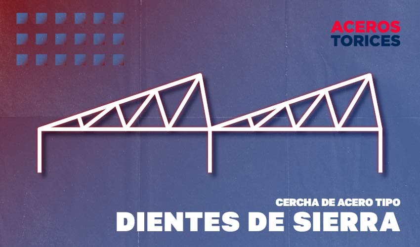 cerca de acero tipo dientes de sierra Cerchas de acero con diseño de dientes de sierra