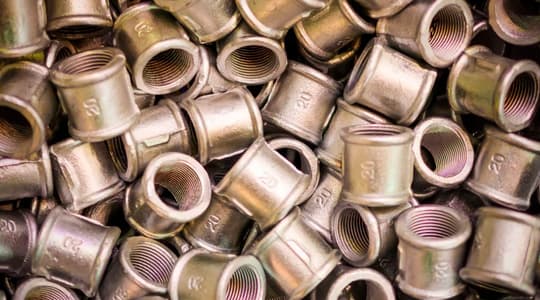 Piezas de cople galvanizado