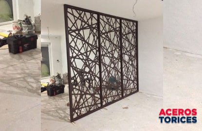 celosias metalicas aplicadas al interior de una casa Celosías metálicas aplicadas al interior de una casa