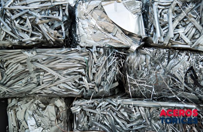 tiras de metal compactadas metales reciclables Conjunto de tiras de metal compactadas - Metales reciclables