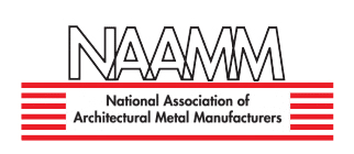national association of architectural metal manufacturers logo Logotipo de la National Association of Architectural Metal Manufacturers
