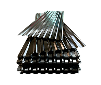laminas acanalada de acero galvanizado Láminas acanalada de acero galvanizado vista frontal con fondo recortado