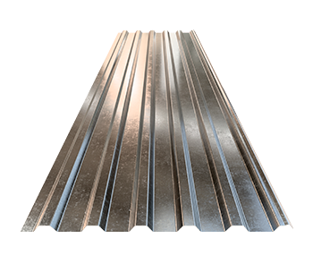 r72 galvanizada single aceros torices Vista Frontal de lámina R72 Galvanizada con fondo recortado