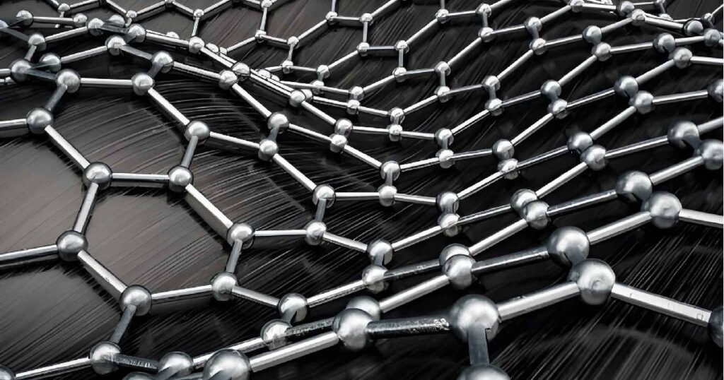 Representación en 3D de nanotecnología en primer plano