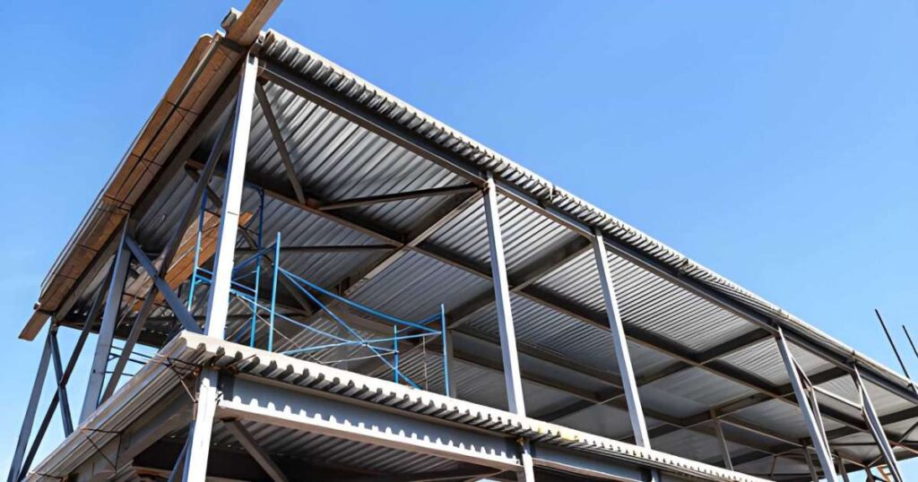edificio con entrepiso metalico Entrepiso metálico en la construcción de un edificio