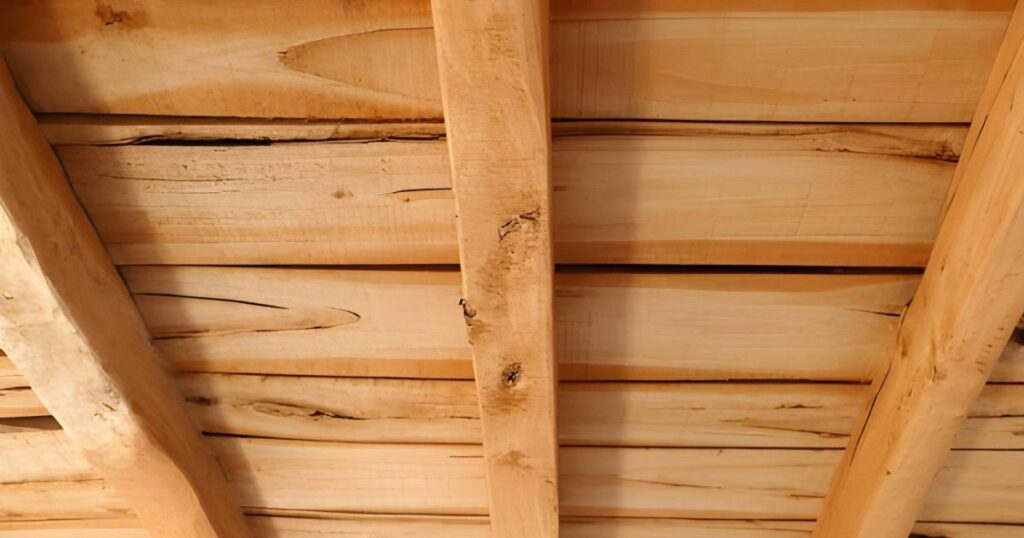 entrepiso de madera estructural en vivienda Sistema estructural de entrepiso de madera instalado en una vivienda