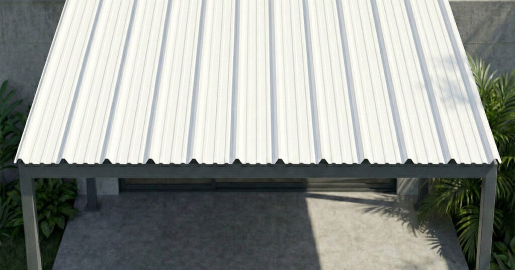 cubierta de lamina de pvc en estructura ligera Cubierta de lámina de PVC en estructura ligera