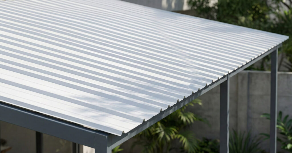 estructura ligera con cubierta de lamina de pvc Estructura ligera con cubierta de PVC